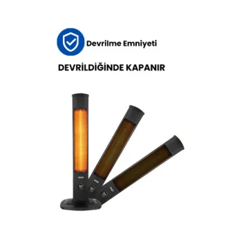 End Kule Tipi Isıtıcının devrilme emniyeti - ekstra güvenlik özellikleri