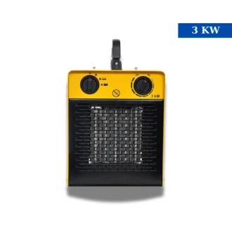 EvoTech EVO3 3kW fanlı elektrikli ısıtıcı, kompakt tasarımı ve yüksek ısıtma kapasitesiyle etkili bir ısıtma çözümü sunar; hızlı ısıtma, ayarlanabilir güç kademeleri ve fan özelliği ile güvenli ve taşınabilir ısıtıcı